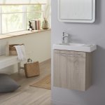 Pack lave mains chne blanchi caledonia avec lave mains porte serviette et robinetterie eau froide