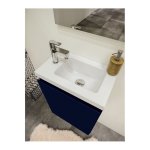 Pack lave mains avec miroir porto bleu nuit mat