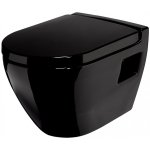 Pack wc - bti wc + cuvette wc smarta noire - faade en verre noir