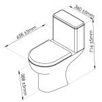 Pack wc eco avec bride sv - h71, 4xl36x65, 8cm - h. cuv. 38, 8cm - cramique blanche