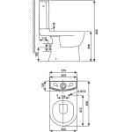 Pack wc klinni sans bride sh - h82, 5xl36, 3xp60cm - céramique blanche Pack wc klinni sans bride sh - h82, 5xl36, 3xp60cm - céramique blanche