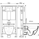 Pack wc suspendu avec bti chasse autoportant et cuvette rimless samara