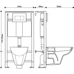 Pack wc suspendu avec bati universel autoportant + cuvette sans bride parvis