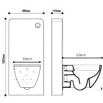 Pack wc suspendu avec bti verre blanc + cuvette suspendue sans bride et abattant slim