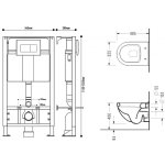 Pack wc suspendu gain de place avec bti universel autoportant