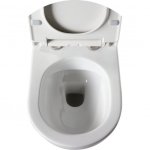 Pack wc suspendu mural en verre noir et cuvette carne sans bride ceres