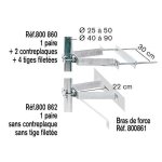 Paire de fixations murales erard 800860