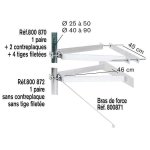 Paire de fixations murales erard 800870