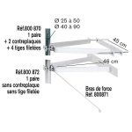 Paire de fixations murales erard 800872