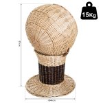 Panier chat lit chat cosy grand confort 44l x 44l x 67h cm coussin moelleux inclus osier beige marron ...