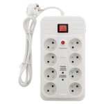 Parafoudre 8 prises avec interrupteur security pro tv f / f 9, 52mm + tel rj11