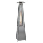 Parasol chauffant  gaz flamme gris