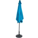 Parasol hexagonal inclinable bleu  3 mtres