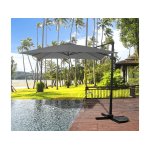 Parasol jardin dport - 2. 5 x 2. 5 m - gris