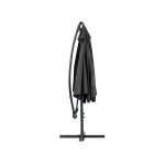 Parasol jardin dport alu  ilios  - rond -  3 m - noir