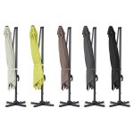 Parasol jardin dport alu  sun 3  - carr - 3 x 3 m - noir