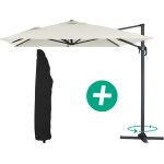 Parasol jardin déporté alu sun 4 - rectangle - 3 x 4 m + housse de protection Parasol jardin déporté alu sun 4 - rectangle - 3 x 4 m + housse de protection