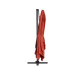 Parasol jardin d�port� alu  sun 4   - rectangle - rouge - 3 x 4 m