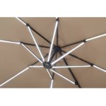 Parasol jardin déporté led alu sun 4 luxe - rectangle - 3 x 4 m - taupe Parasol jardin déporté led alu sun 4 luxe - rectangle - 3 x 4 m - taupe