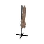 Parasol jardin dport  soleil  - carr - 2. 5 x 2. 5 m - taupe
