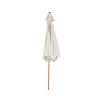 Parasol jardin droit alu finition bois  luz  - rond - � 3m - ecru