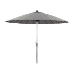Parasol jardin droit alu  lili  - style japonais - 2. 7m - gris