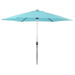 Parasol jardin droit alu sol - rond - Ø 3m - bleu Parasol jardin droit alu sol - rond - Ø 3m - bleu