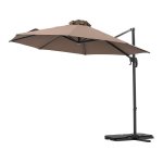 Parasol jardin  sun  - rond -  3. 5 m - taupe