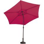 Parasol m�t aluminium droit � manivelle �3m framboise