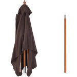 Parasol rectangulaire inclinable bois polyester haute densité 2l x 1, 5l x 2, 3h m chocolat Parasol rectangulaire inclinable bois polyester haute densité 2l x 1, 5l x 2, 3h m chocolat