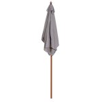 Parasol rectangulaire inclinable bois polyester haute densité 2l x 1, 5l x 2, 3h m gris clair Parasol rectangulaire inclinable bois polyester haute densité 2l x 1, 5l x 2, 3h m gris clair