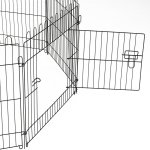 Parc enclos pour chiens chiots animaux domestiques diamtre 158 cm 8 panneaux 71l x 61h cm noir