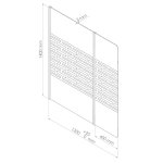 Pare baignoire cariba - 120x140x0, 5cm - verre tremp srigraphi finition chrom