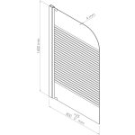 Pare - baignoire ica - paroi 80x140x0, 4cm - verre tremp� s�r. - finitions blanc