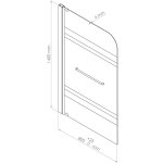 Pare - baignoire olame - paroi 80x140x0, 4cm - verre tremp sr. - finitions chrom