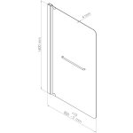 Pare - baignoire sandra 1v - paroi 80x140x0, 4cm - verre trempé - finition chromé Pare - baignoire sandra 1v - paroi 80x140x0, 4cm - verre trempé - finition chromé