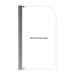 Pare - baignoire veria - paroi 80x140x0, 5cm - verre tremp - finitions noir mat