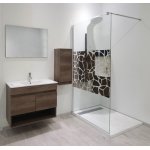 Paroi alea - s�rigraphie miroir - 100x200x1cm - verre tremp� - transparent