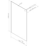 Paroi cariba - paroi 120x210x0, 6cm - verre trempé - 1 volet - finitions chromé Paroi cariba - paroi 120x210x0, 6cm - verre trempé - 1 volet - finitions chromé