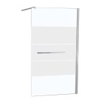 Paroi de douche à l'italienne largeur 140 cm en verre 8 mm dépoli Paroi de douche à l'italienne largeur 140 cm en verre 8 mm dépoli