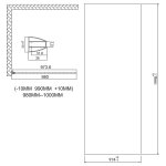 Paroi italienne - paroi 100x200x0, 8cm - verre tremp� - transparent