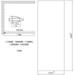 Paroi italienne - paroi 140x200x0, 8cm - verre tremp - srigraphie fume