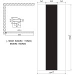 Paroi italienne - paroi 90x200x0, 8cm - verre tremp� - s�rigraphie miroir