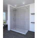 Paroi en verre pour douche à l'italienne aurlane 140x200cm Paroi en verre pour douche à l'italienne aurlane 140x200cm