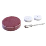 Pte  polir + 1 feutre + porte - disques roue  22 mm