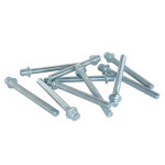 Patte  vis mtaux 7 / 150 (5) - 50mm (x10 ) - acier nickel  paulement
