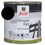 Peinture fer antirouille noir mat jafep 0, 5 l