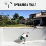 Peinture piscine bassin b�ton ciment d�coration imperm�able bleu blanc gris grise jaune sable noir vert ...