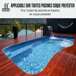Peinture piscine coque polyester - peinture hydrofuge / imperm�abilisante piscine et bassin - bleu piscine ...