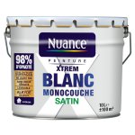 Peinture pro murs et plafonds satin blanc pot 10l